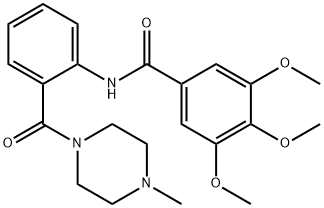 3,4,5-trimethoxy-N-[2-(4-methylpiperazine-1-carbonyl)phenyl]benzamide Struktur