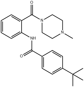 4-tert-butyl-N-[2-(4-methylpiperazine-1-carbonyl)phenyl]benzamide Struktur