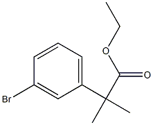 2-(3-Bromo-phenyl)-2-methyl-propionic acid ethyl ester Struktur