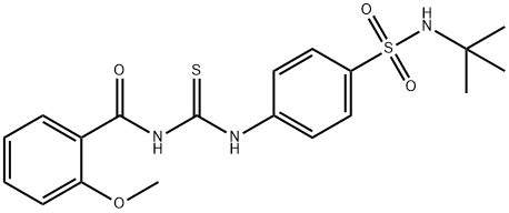 N-[[4-(tert-butylsulfamoyl)phenyl]carbamothioyl]-2-methoxybenzamide Struktur