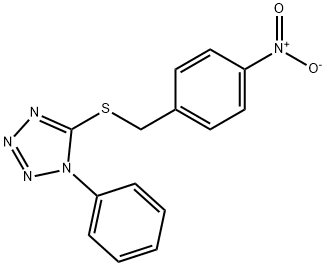 1H-Tetrazole, 5-[[(4-nitrophenyl)methyl]thio]-1-phenyl- Struktur