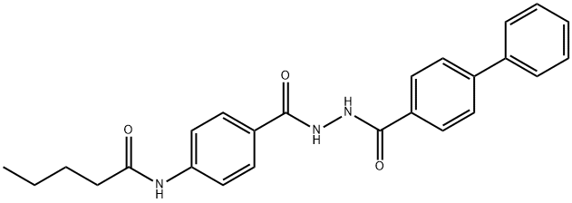 N-(4-{[2-(4-biphenylylcarbonyl)hydrazino]carbonyl}phenyl)pentanamide Struktur