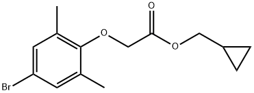 cyclopropylmethyl (4-bromo-2,6-dimethylphenoxy)acetate Struktur