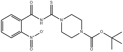 tert-butyl 4-{[(2-nitrobenzoyl)amino]carbonothioyl}-1-piperazinecarboxylate Struktur