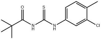 N-{[(3-chloro-4-methylphenyl)amino]carbonothioyl}-2,2-dimethylpropanamide Struktur