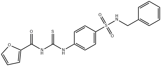 N-[({4-[(benzylamino)sulfonyl]phenyl}amino)carbonothioyl]-2-furamide Struktur