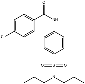 4-chloro-N-[4-(dipropylsulfamoyl)phenyl]benzamide Struktur