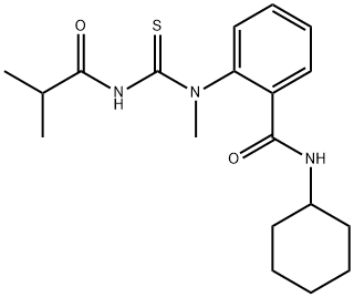 N-cyclohexyl-2-[[(isobutyrylamino)carbonothioyl](methyl)amino]benzamide Struktur