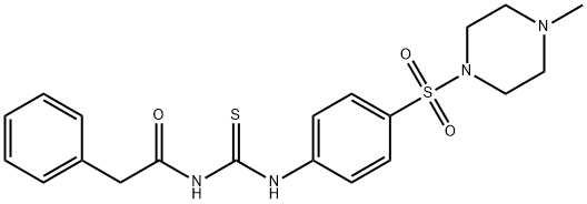 N-[[4-(4-methylpiperazin-1-yl)sulfonylphenyl]carbamothioyl]-2-phenylacetamide Struktur