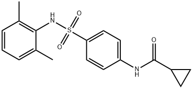 N-[4-[(2,6-dimethylphenyl)sulfamoyl]phenyl]cyclopropanecarboxamide Struktur