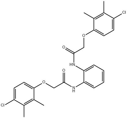 N,N'-1,2-phenylenebis[2-(4-chloro-2,3-dimethylphenoxy)acetamide] Struktur