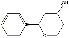 (2R,4R)-2-phenyloxan-4-ol Struktur