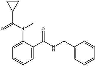 N-benzyl-2-[cyclopropanecarbonyl(methyl)amino]benzamide Struktur