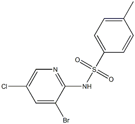 Benzenesulfonamide, N-(3-bromo-5-chloro-2-pyridinyl)-4-methyl- Struktur