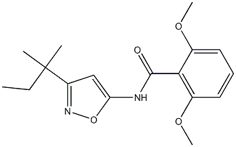 Benzamide, N-[3-(1,1-dimethylpropyl)-5-isoxazolyl]-2,6-dimethoxy- Struktur