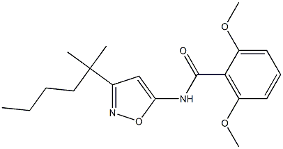 Benzamide, N-[3-(1,1-dimethylpentyl)-5-isoxazolyl]-2,6-dimethoxy- Struktur