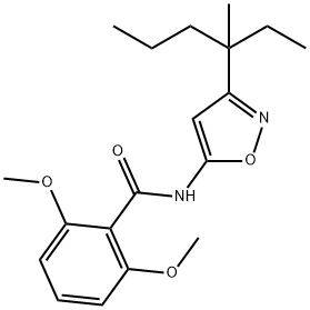 Benzamide, N-[3-(1-ethyl-1-methylbutyl)-5-isoxazolyl]-2,6-dimethoxy- Struktur