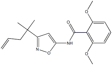 Benzamide, N-[3-(1,1-dimethyl-3-butenyl)-5-isoxazolyl]-2,6-dimethoxy- Struktur