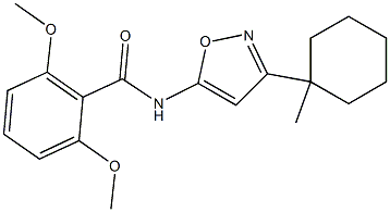 Benzamide, 2,6-dimethoxy-N-[3-(1-methylcyclohexyl)-5-isoxazolyl]- Struktur