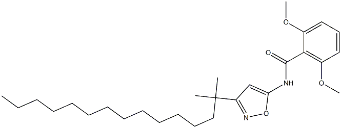 Benzamide, N-[3-(1,1-dimethyltetradecyl)-5-isoxazolyl]-2,6-dimethoxy- Struktur