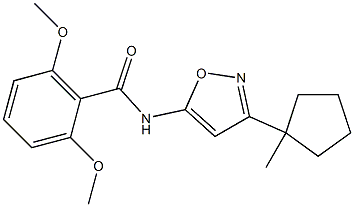 Benzamide, 2,6-dimethoxy-N-[3-(1-methylcyclopentyl)-5-isoxazolyl]- Struktur