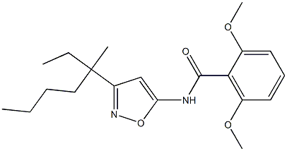 Benzamide, N-[3-(1-ethyl-1-methylpentyl)-5-isoxazolyl]-2,6-dimethoxy- Struktur