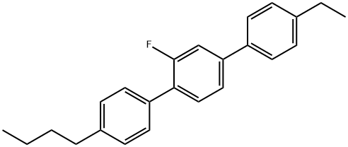 1,1':4',1''-Terphenyl, 4-butyl-4''-ethyl-2'-fluoro- Struktur