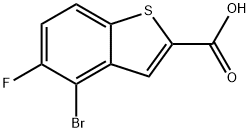 Benzo[b]thiophene-2-carboxylic acid, 4-bromo-5-fluoro- Struktur