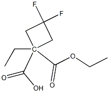 1,1-Cyclobutanedicarboxylic acid, 3,3-difluoro-, diethyl ester Struktur