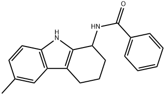 Benzamide, N-(2,3,4,9-tetrahydro-6-methyl-1H-carbazol-1-yl)- Struktur