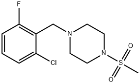 1-[(2-chloro-6-fluorophenyl)methyl]-4-methylsulfonylpiperazine Struktur