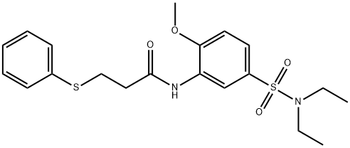 N-[5-(diethylsulfamoyl)-2-methoxyphenyl]-3-(phenylsulfanyl)propanamide Struktur