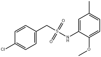 1-(4-chlorophenyl)-N-(2-methoxy-5-methylphenyl)methanesulfonamide Struktur