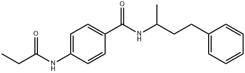 N-(4-phenylbutan-2-yl)-4-(propanoylamino)benzamide Struktur