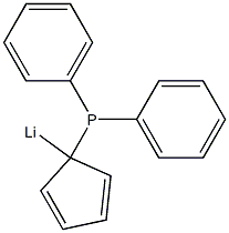 Lithium, [1-(diphenylphosphino)-2,4-cyclopentadien-1-yl]- Struktur