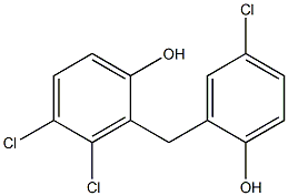 Phenol, 3,4-dichloro-2-[(5-chloro-2-hydroxyphenyl)methyl]- Struktur