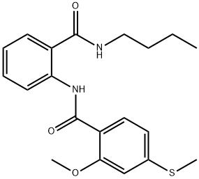 N-[2-(butylcarbamoyl)phenyl]-2-methoxy-4-methylsulfanylbenzamide Struktur