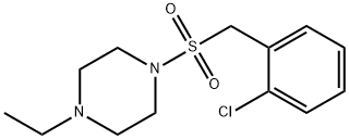 1-[(2-chlorophenyl)methylsulfonyl]-4-ethylpiperazine Struktur