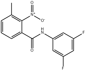 N-(3,5-difluorophenyl)-3-methyl-2-nitrobenzamide Struktur