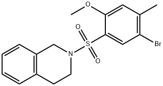 2-(5-bromo-2-methoxy-4-methylphenyl)sulfonyl-3,4-dihydro-1H-isoquinoline Struktur