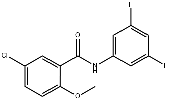 5-chloro-N-(3,5-difluorophenyl)-2-methoxybenzamide Struktur