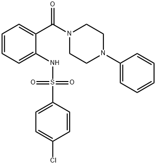 4-chloro-N-{2-[(4-phenylpiperazin-1-yl)carbonyl]phenyl}benzenesulfonamide Struktur