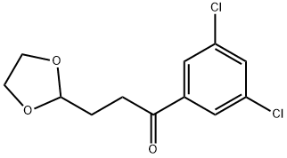 1-(3,5-DICHLOROPHENYL)-3-(1,3-DIOXOLAN-2-YL)PROPAN-1-ONE Struktur