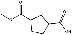 3-methoxycarbonylcyclopentane-1-carboxylic Acid Struktur