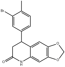 8-(3-bromo-4-methylphenyl)-7,8-dihydro-5H-[1,3]dioxolo[4,5-g]quinolin-6-one Struktur