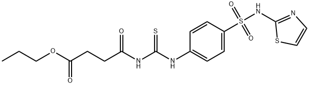 propyl 4-oxo-4-{[({4-[(1,3-thiazol-2-ylamino)sulfonyl]phenyl}amino)carbonothioyl]amino}butanoate Struktur