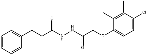 N'-[(4-chloro-2,3-dimethylphenoxy)acetyl]-3-phenylpropanohydrazide Struktur