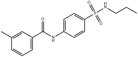 3-methyl-N-[4-(propylsulfamoyl)phenyl]benzamide Struktur