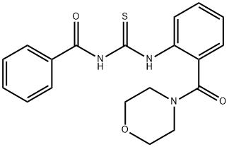 N-({[2-(4-morpholinylcarbonyl)phenyl]amino}carbonothioyl)benzamide Struktur