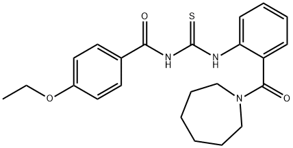 N-[[2-(azepane-1-carbonyl)phenyl]carbamothioyl]-4-ethoxybenzamide Struktur